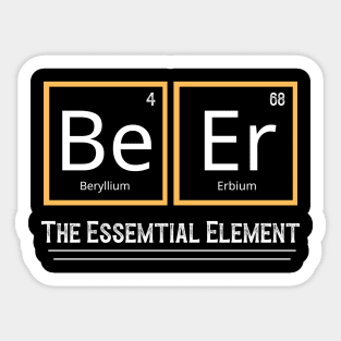 Funny Beer The Essencial Element Sticker